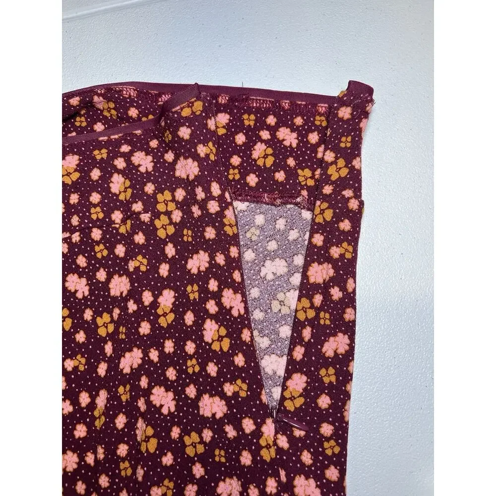 Free People Floral Print‎ Skirt Size 10 Knee Length